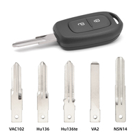 Clé de voiture à distance 2/3 boutons 4A PCF7961M 433MHz avec lame VAC102 pour Renault Sandero Logan Lodgy Dokker Dacia Duster