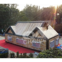 Tente de bar gonflable commerciale pour discothèque, fête en plein air, tissu PVC Oxford, certifiée EN14960/CE, tailles personnalisables