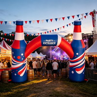 Arche gonflable en forme de bouteille de bière, idéale pour les festivals de musique, les concerts, les fêtes et la décoration d'entrée – Grande vente !