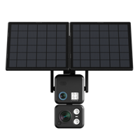 Caméras de surveillance solaires KAANKSY AI AOV 4G, enregistrement 24/7, extérieur, zoom 20X, suivi automatique, panneau solaire 16W, IP66, bidirectionnel