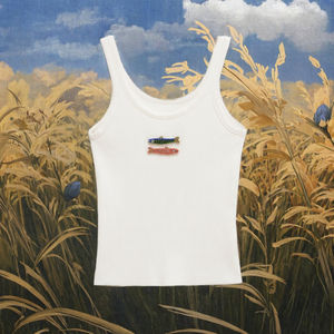 Débardeur tricoté respirant à col carré brodé à la main avec imprimé animal, nouvelle collection automne 2025 pour femme, style rétro décontracté - Product Image 3