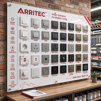 Présentoir mural personnalisé en MDF pour interrupteurs et prises, panneau publicitaire pour présentation de produits