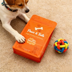Flat Bottom Pouch Matte Resealable Zipper Bag with Print Flat Bottom Pouch for <strong>Junior</strong> <strong>Dog</strong> <strong>Food</strong> - Product Image 4