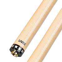 Vente en gros OEM LYH01 Queue de billard américaine, pointe de 13 mm, 1/2 en deux parties, en érable, joint en acier inoxydable, 147 cm, pour billard à neuf boules