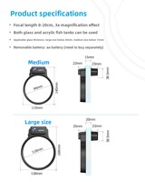 Maxspect Plus Version Rectangle Eco-Friendly Filter Plastic Magnifying Observation Marine Freshwater Aquarium Coral Tank Living