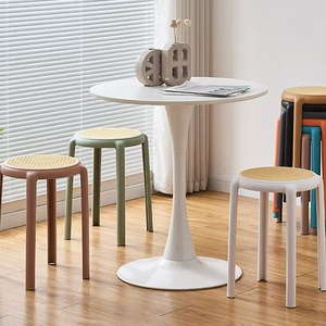 <span class=keywords><strong>Table</strong></span> <span class=keywords><strong>ronde</strong></span> <span class=keywords><strong>tulipe</strong></span> de luxe nordique Simple blanc noir moderne bureau à domicile meubles de salle à manger conception de plaque métallique pour salon Villa - Product Image 2