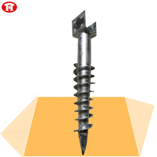 oem permanent helical ground screw pile anchor galvanized for new construction material and timber house