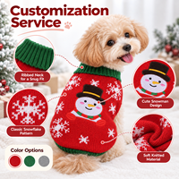 Pull de Noël pour chien FNJIA, tricoté, motif flocon de neige jacquard, tenue pour chiot, vêtement doux et chaud pour animaux de compagnie pour les fêtes