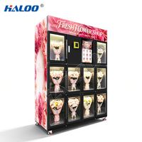 Máquina Expendedora Automática de Ramos de Flores Haloo con 10 Compartimentos, Pantalla Táctil, Monitoreo Remoto, Múltiples Opciones de Pago, Basada en la Nube