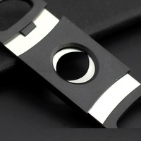 Ensemble de ciseaux et de couteau à cigares en acier inoxydable pour l'utilisation de cigares/cigarettes, modèle simple SLDA0021, option de logo personnalisé