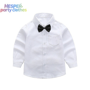 Camisa Blanca Unisex HESPER para Niños, Manga Larga, Uniforme Escolar Infantil, Traje de Rendimiento para Primavera y Otoño, Ropa para Niños - Product Image 3