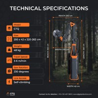 Robot de coupe aérienne à bras standard pour l'opération de coupe des branches des lignes électriques