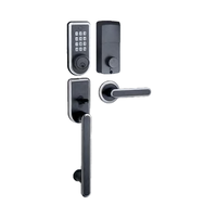 Serrure électronique intelligente en alliage de zinc bois/acier pour hôtel, serrure numérique double électrique automatique extérieure intelligente pour portail coulissant