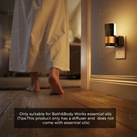 Lampe de chevet LED LOHAS, éclairage nocturne, lumière ascendante et descendante, capteur crépuscule-aube, moderne, 180 °   Veilleuse rotative à brancher pour chambre à coucher