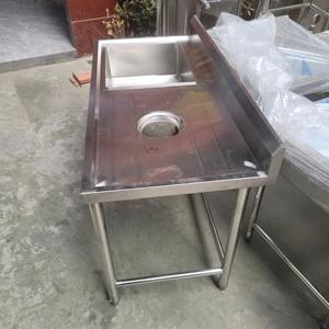 Évier de cuisine professionnel en acier inoxydable le plus vendu avec support et trou de collecte des déchets - Product Image 3