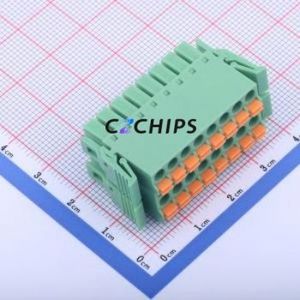 KF2EDGKNHG-3.81-2*8P Plug-in Terminal Block P=3.81mm Connector Plug Snap Fixing 2x8P 3.81mm - Product Image 1