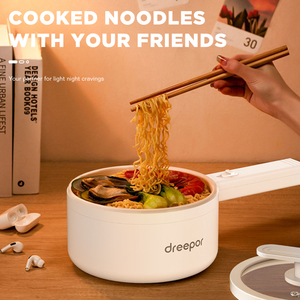 Olla Eléctrica Portátil Dreepor, Olla Pequeña para el Hogar, Antiadherente, para Cocinar Arroz y Fideos, para Uso en Dormitorios, <span class=keywords><strong>Mini</strong></span> Olla Eléctrica - Product Image 3