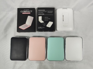 Folded Design 1x 3x <b>mirror</b> super mini Rechargeable Double-Sided Pocket Cosmetic Magnifying <b>Mirror</b> for Travel Makeup 3LED COLOR - Product Image 6