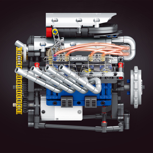 V8 엔진 빌딩 세트 665pcs 플라스틱 기계 빌딩 블록 장난감 파워 모터 모델 키트 - Product Image 4