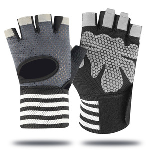 Best Sellers Non Slip Half <b>Finger</b> Polyester/Cotton Summer Bicycle Cycling Sports Gloves Custom Mountain <b>Bike</b> Gloves for Men - Product Image 3