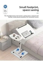 Escritorio de Computadora de Madera con Altura Ajustable para el Hogar, Sala de Estar, Moderno, Ahorra Espacio, con Función de Elevación y Descenso