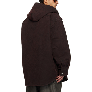 KingSen Men's Layered Design Oversized Hooded Jacket Vintage Washed Heavyweight Cotton Twill Workwear Style Streetwear Coat - Product Image 5