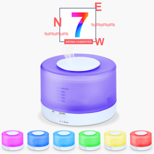 電気500ml超音波アロマディフューザースピーカー用LEDライト & リモコン-ホーム & オフィス用空気加湿器 - Product Image 2