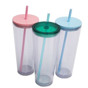 Nouvelle tasse en plastique double paroi épaissie de 26 oz, grande capacité, style européen et américain, pour l'approvisionnement direct transfrontalier, design simple - Product Image 5