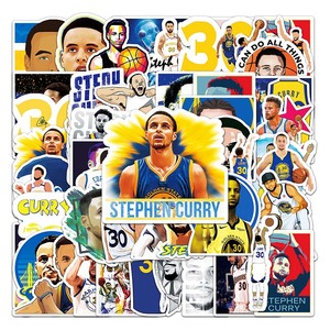 50 autocollants en PVC <span class=keywords><strong>de</strong></span> haute qualité, vente directe d'usine, populaires et inspirants, représentant la superstar du <span class=keywords><strong>basketball</strong></span> <span class=keywords><strong>NBA</strong></span>, le joueur Stephen Curry. - Product Image 1