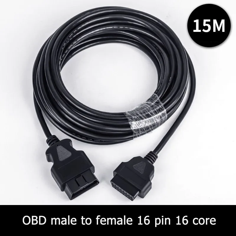 30cm OBD male to female 16pin 16 core extension cable OBD2 diagnostic tool extension cable