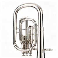Good Price Eb Tone Silver Nickel Plated Brass Instruments 3 Piston Valve Alto Horn