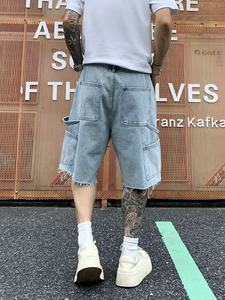 <span class=keywords><strong>กางเกง</strong></span><span class=keywords><strong>ยีน</strong></span><span class=keywords><strong>ส์</strong></span>ขาสั้น<span class=keywords><strong>ผู้ชาย</strong></span>ทรงหลวมสีฟ้าอ่อนกางเกง<span class=keywords><strong>ยีน</strong></span><span class=keywords><strong>ส์</strong></span>ทำงาน - Product Image 5