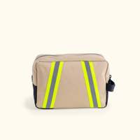 Sac à outils personnalisé, imperméable, résistant, beige, pour pompiers, sécurité, durable, bandes réfléchissantes