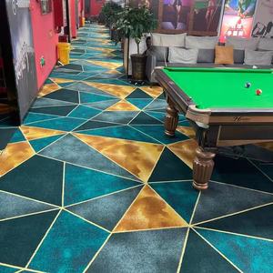 Moquette ignifuge imprimée, résistante à l'usure, design mural, pour hôtel, couloir, salle de banquet, club de billard, salle à manger, cinéma - Product Image 2