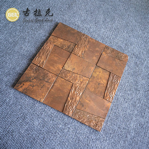 New Design Vintage Brown 3D Antique Copper Metal Mosaic <strong>Tile</strong> for Interior Wall Backsplash Livingroom Apartment Hotel Decor - Product Image 6