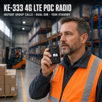 KENEARD KE-333 4G LTE POC Digital Walkie Talkie CAT.1 Radio Jaringan Dual SIM Panggilan Grup 2500mAh Global 150 Jam Siaga USB Tipe-C