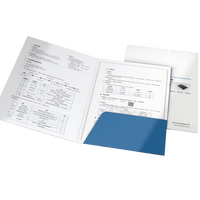 Dossier de présentation en papier kraft sur mesure à deux poches avec emplacement pour cartes de visite, logo personnalisé imprimé, design personnalisable