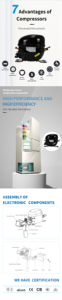 Compresor <span class=keywords><strong>de</strong></span> <span class=keywords><strong>Aire</strong></span> Acondicionado y Refrigerador Portátil, Manual, Metálico, para Uso Doméstico, Baja Presión, R134a, Materiales <span class=keywords><strong>de</strong></span> Alta Calidad - Product Image 2