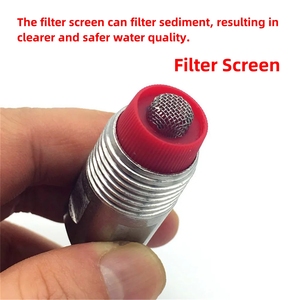 Abreuvoir automatique en acier inoxydable pour porcs avec filtre à capuchon rouge, filetage mâle 1/2 pouce, pour animaux <span class=keywords><strong>d</strong></span>'élevage et volailles - Product Image 5