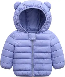 2022 Factory Wholesale Custom Toddler Baby Hooded Down Jacket Boys Girls Kids Thicken Warm Winter Coat Outerwear 1-7t