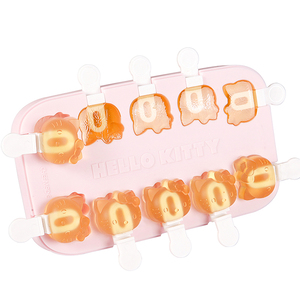 Chefmade Kt7153 BPA Miễn Phí Phim Hoạt Hình Màu Hồng Silicone Ice Cream Khuôn Với Nắp - Product Image 4