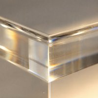 Balustrade en acrylique coulé sur mesure, transparente comme du cristal, garde-corps de balcon, main courante, poteaux en acier inoxydable, découpe anti-âge