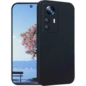Coque de téléphone pour Xiao mi 12T Pro, étui de protection rigide en PC noir, mince et résistant aux chocs - Product Image 1