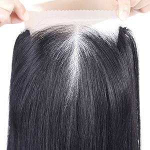 Peluca de encaje frontal de fibra sintética resistente al calor <span class=keywords><strong>con</strong></span> línea de cabello natural, base de encaje sin pegamento, cierre extraíble, cabello liso HD largo - Product Image 6