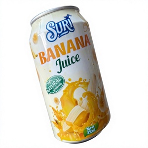 Jus de banane Suri 330ml en canette 100 Brix, boisson rafraîchissante faible en gras, Vietnam - Product Image 1