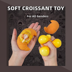 Juguetes Antiestrés de Croissant para Apretar 2025, Juguete de Descompresión para Niños, Regalos y Premios para el Aula, Croissant Suave - Product Image 2