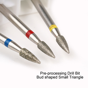 3/32 ''elmas tırnak süsü matkap uçları pedikür manikür temiz döner manikür rus Bit matkap makinesi tırnak aracı - Product Image 5