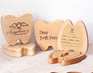 Tùy chỉnh đánh bóng bằng gỗ răng Cổ Tích hộp cá nhân bé giữ răng cho bé trai và bé gái độc đáo bé răng lưu niệm - Product Image 5