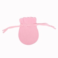 Kantong Perhiasan Beludru Warna Macaron Ramah Lingkungan Laris Manis, Tas Serut Logo Kustom untuk Kemasan Perhiasan Mewah