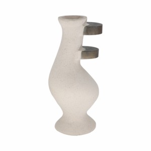 Vaso Moderno Ecomix con Dettagli in Legno, Vaso Decorativo per Fiori, Elegante Elemento d'Arredo per Soggiorno - Product Image 5